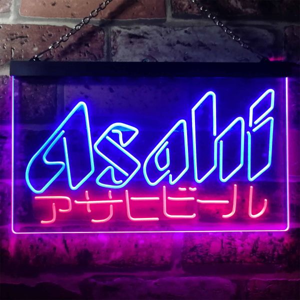 Asahi Katakana Dual LED Neon Light Sign